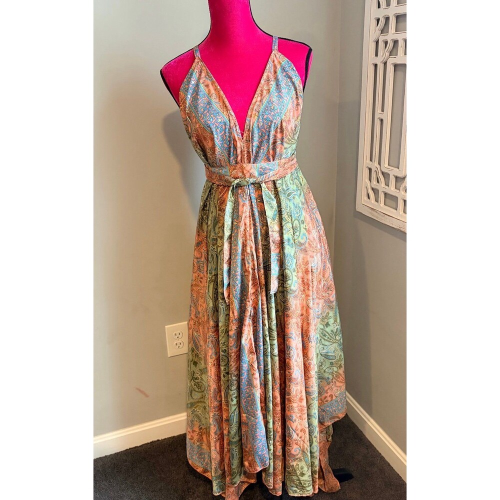 Anantā Boho Paisley Maxi Dress OS • India-Made • Festival Resortwear… NWT